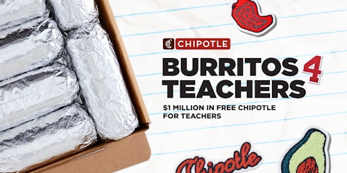 Chiptole to honor teachers with $1 million worth free meals