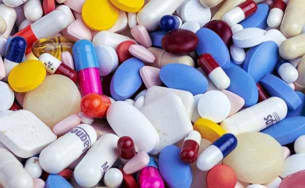 A messy pile of medical pills A messy pile of medical pills