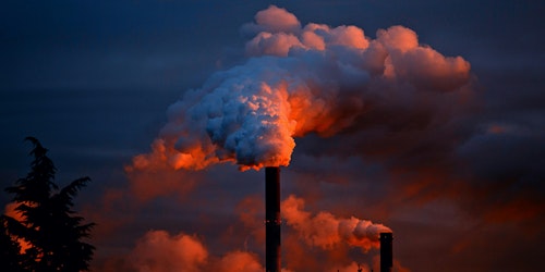 Steam coming out of a factory Steam coming out of a factory