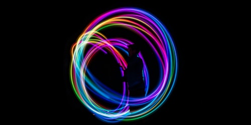 A bright light show against a dark background A bright light show against a dark background