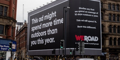 WeRoad billboard