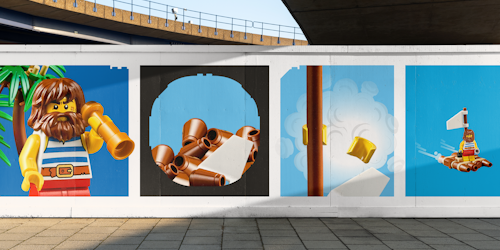 Lego billboards in the sun Lego billboards in the sun