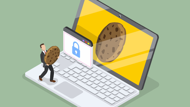 Cookies on a laptop screen Cookies on a laptop screen