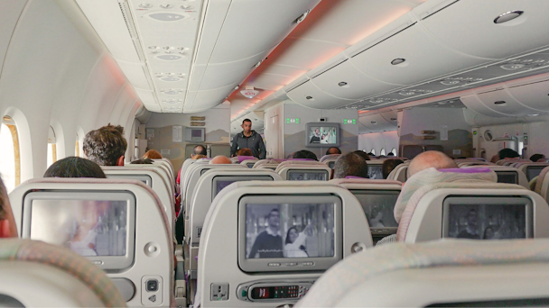 In-flight airplane seatback screens In-flight airplane seatback screens