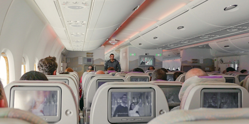 In-flight airplane seatback screens In-flight airplane seatback screens