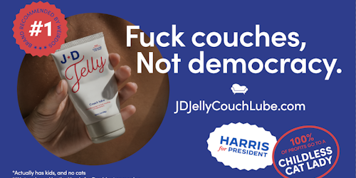 title card that says "fuck couches, not democracy" title card that says "fuck couches, not democracy"