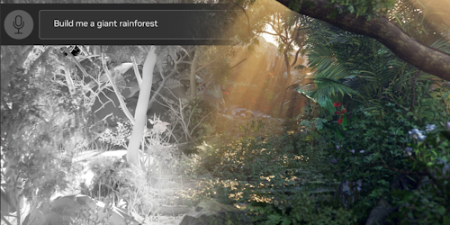 AI generating an image of a rainforest AI generating an image of a rainforest