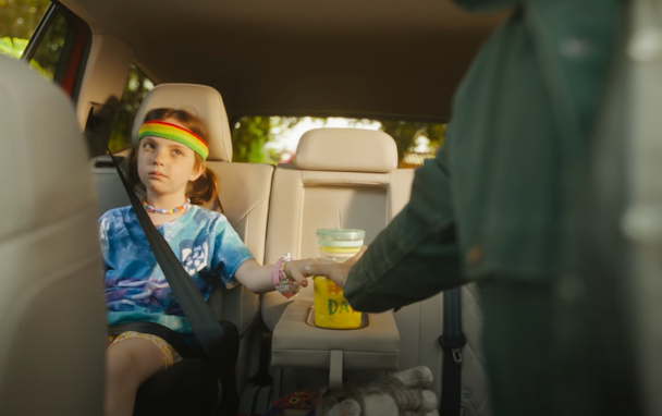 little girl in a car little girl in a car