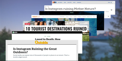 An ad from Jackson Hole, a tourist destination urging fewer visitors An ad from Jackson Hole, a tourist destination urging fewer visitors