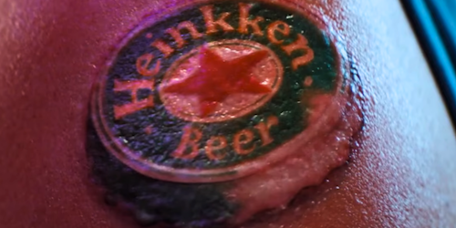 Heineken as a mispelled tattoo Heineken as a mispelled tattoo
