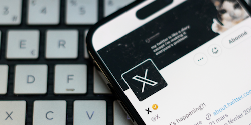 X app on mobile screen X app on mobile screen